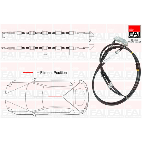 FBC0087 - Cable, parking brake 