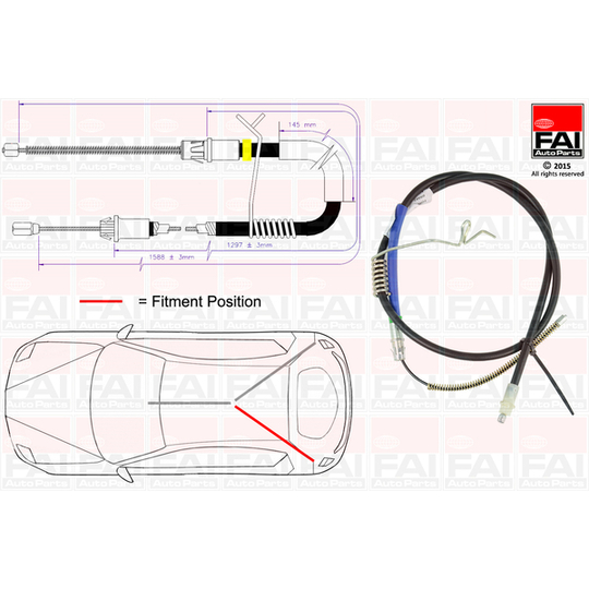 FBC0062 - Cable, parking brake 