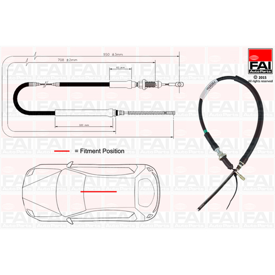 FBC0104 - Cable, parking brake 