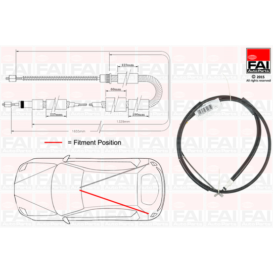 FBC0111 - Cable, parking brake 