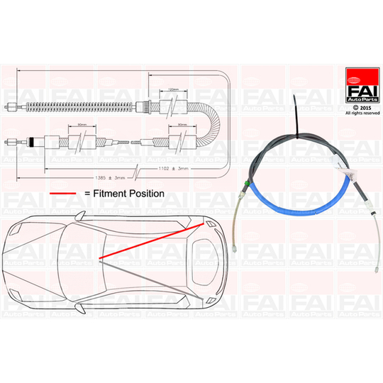 FBC0124 - Cable, parking brake 