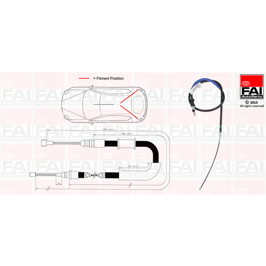 FBC0123 - Cable, parking brake 