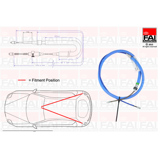 FBC0150 - Cable, parking brake 