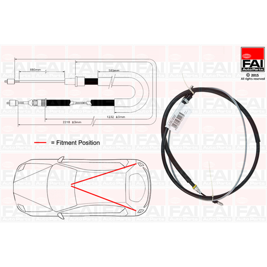 FBC0170 - Cable, parking brake 