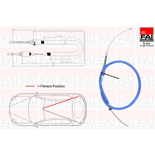 FBC0143 - Cable, parking brake 