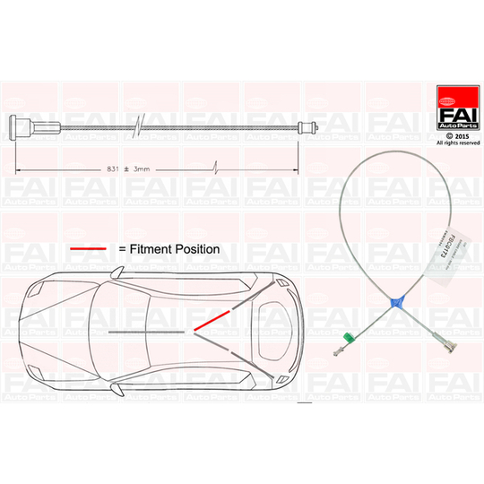 FBC0173 - Cable, parking brake 