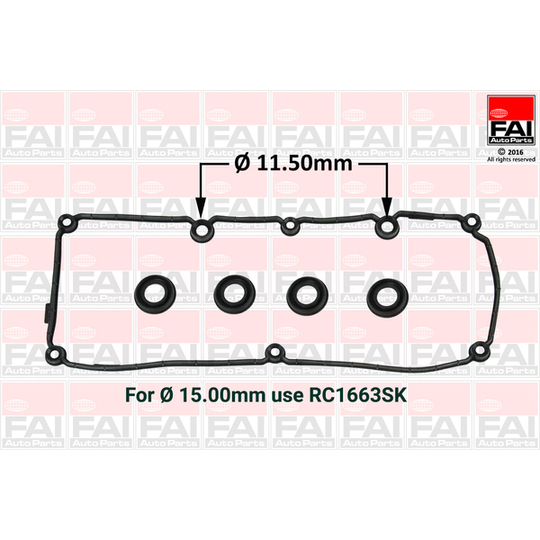 RC1662SK - Gasket, cylinder head cover 