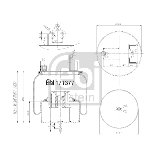 171377 - Bellow, air suspension 