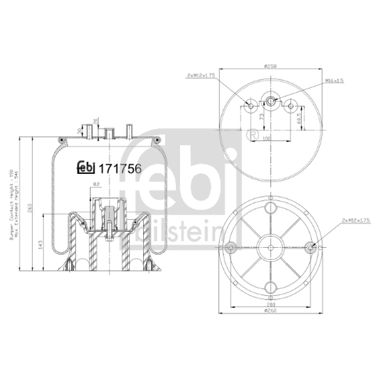 171756 - Bellow, air suspension 