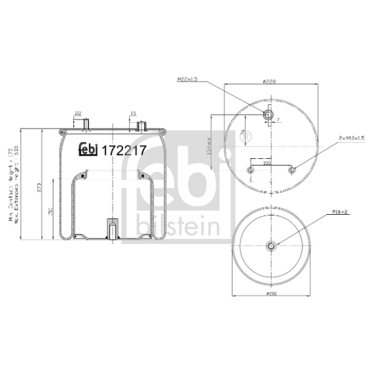 172217 - Bellow, air suspension 