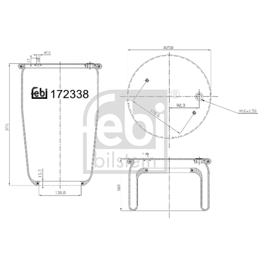 172338 - Bellow, air suspension 