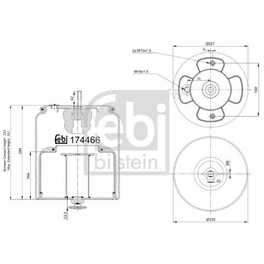 174466 - Bellow, air suspension 