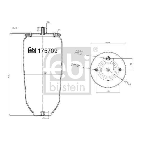 175709 - Bellow, air suspension 