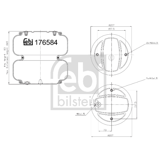 176581 - Bellow, air suspension 