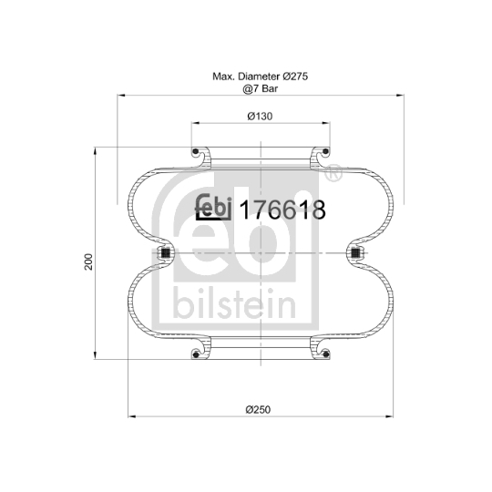 176618 - Bellow, air suspension 