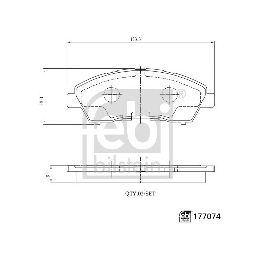 177074 - Brake Pad Set, disc brake 