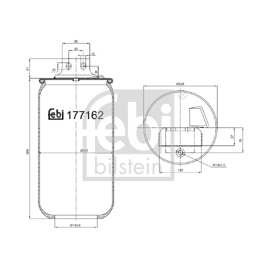 177162 - Bellow, air suspension 