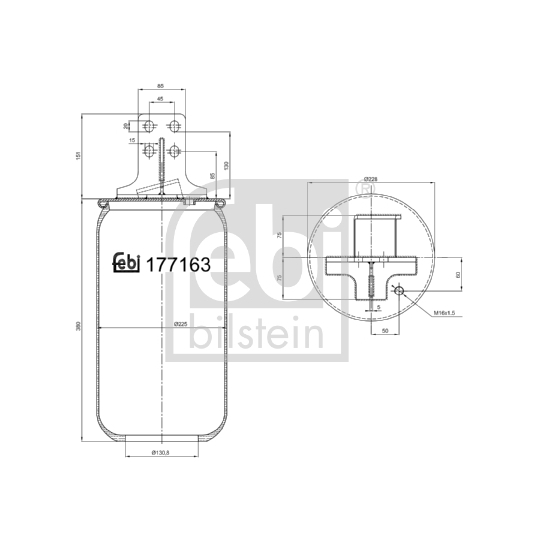 177163 - Bellow, air suspension 