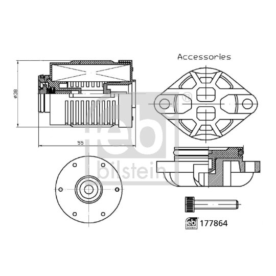 177864 - Hydraulic Filter, all-wheel-drive coupling 