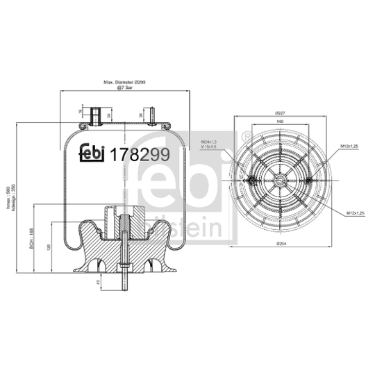 178299 - Bellow, air suspension 