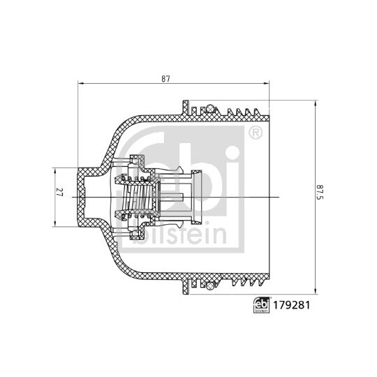 179281 - Cap, oil filter housing 