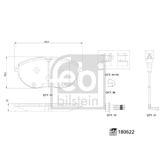 180622 - Brake Pad Set, disc brake 