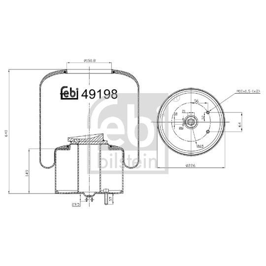 49198 - Bellow, air suspension 