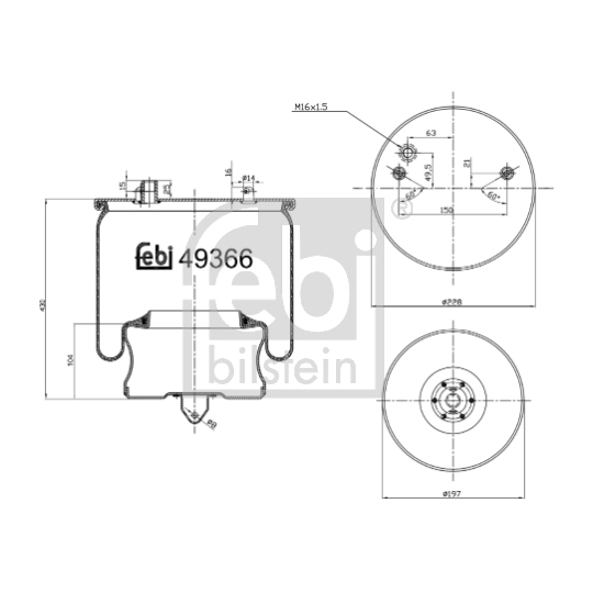 49366 - Bellow, air suspension 