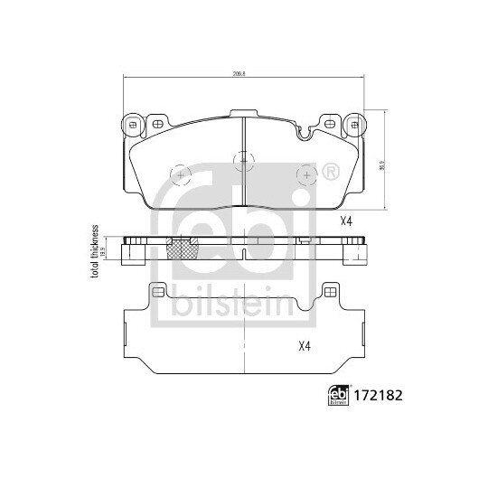 172182 - Brake Pad Set, disc brake 