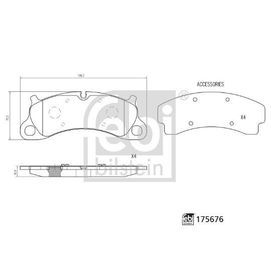 175676 - Brake Pad Set, disc brake 