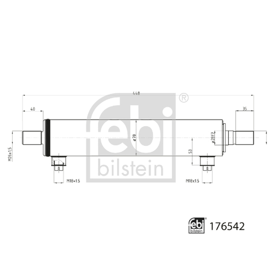 176542 - Slave Cylinder, power steering 