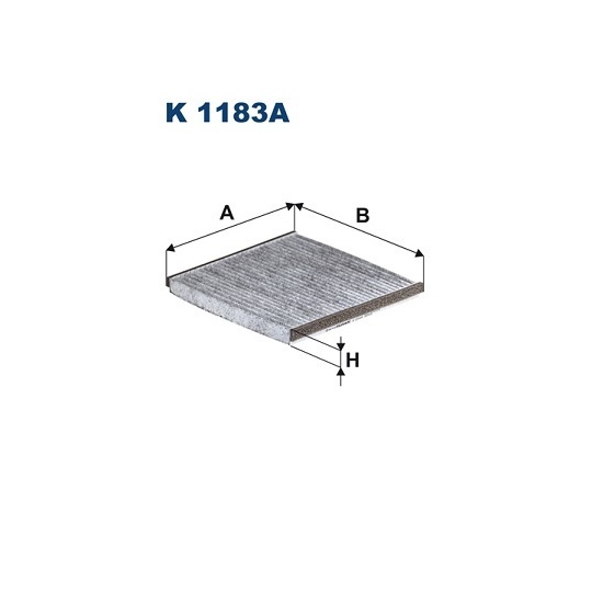 K 1183A - Filter, kupéventilation 