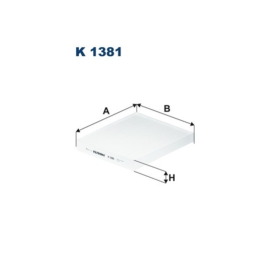 K 1381 - Filter, interior air 