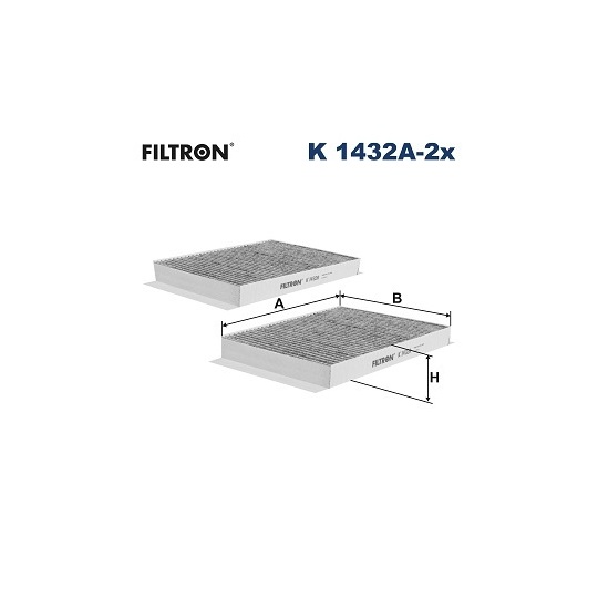 K 1432A-2x - Filter, kupéventilation 