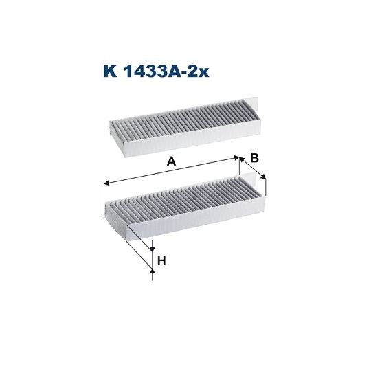K 1433A-2x - Filter, interior air 