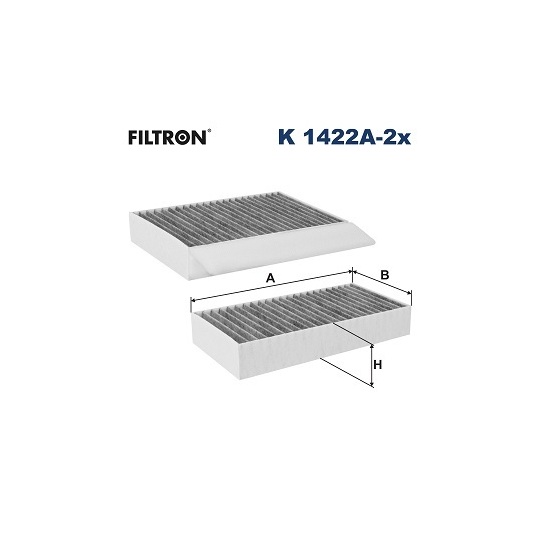 K 1422A-2x - Filter, interior air 