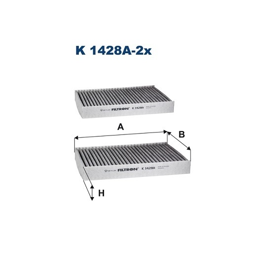 K 1428A-2x - Filter, interior air 