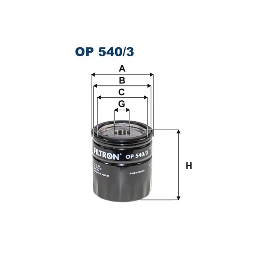 OP 540/3 - Oil filter 