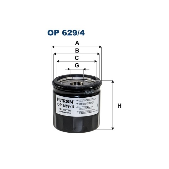 OP 629/4 - Oil filter 