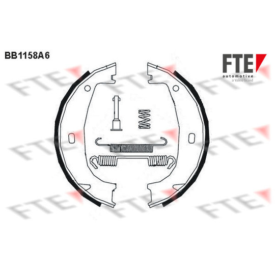 BB1158A6 - Bromsbackar, sats, parkeringsbroms 