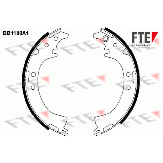 BB1180A1 - Brake Shoe Set 