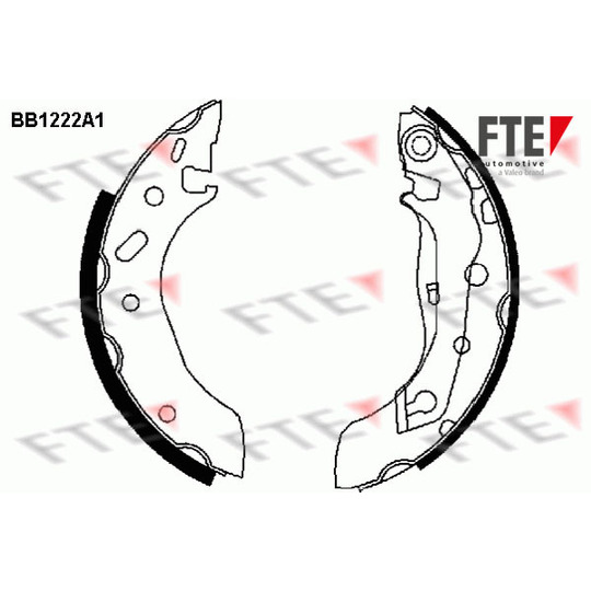 BB1222A1 - Brake Shoe Set 