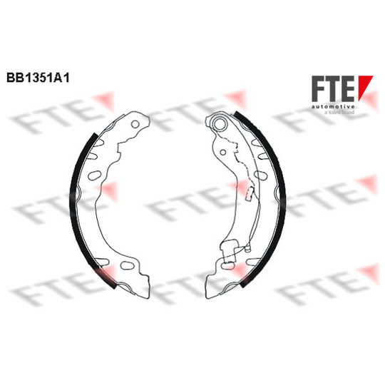 BB1351A1 - Brake Shoe Set 