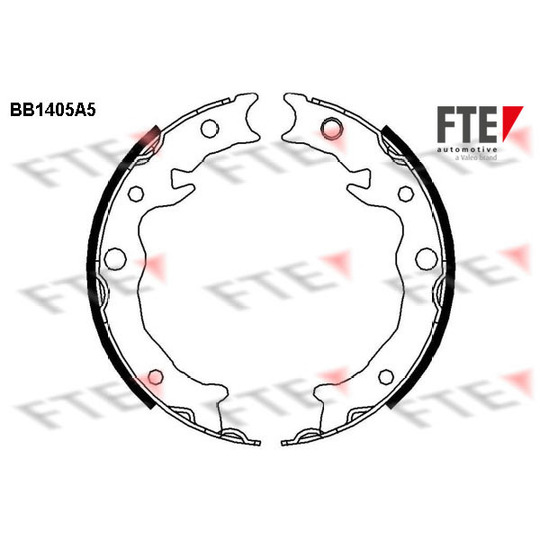 BB1405A5 - Brake Shoe Set, parking brake 