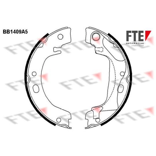 BB1409A5 - Brake Shoe Set, parking brake 