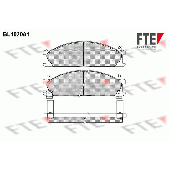 BL1020A1 - Brake Pad Set, disc brake 