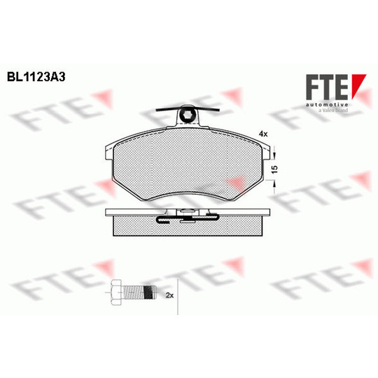 BL1123A3 - Brake Pad Set, disc brake 