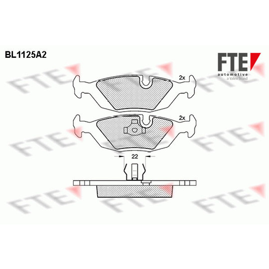 BL1125A2 - Brake Pad Set, disc brake 