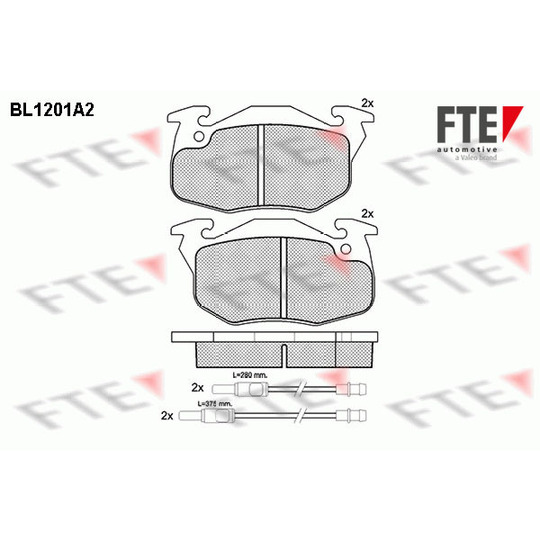 BL1201A2 - Brake Pad Set, disc brake 