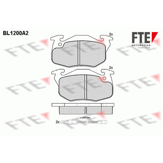 BL1200A2 - Brake Pad Set, disc brake 